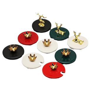 欧式杯盖陶瓷茶杯盖子单卖马克杯盖缺口可放勺通用圆型食品级配盖