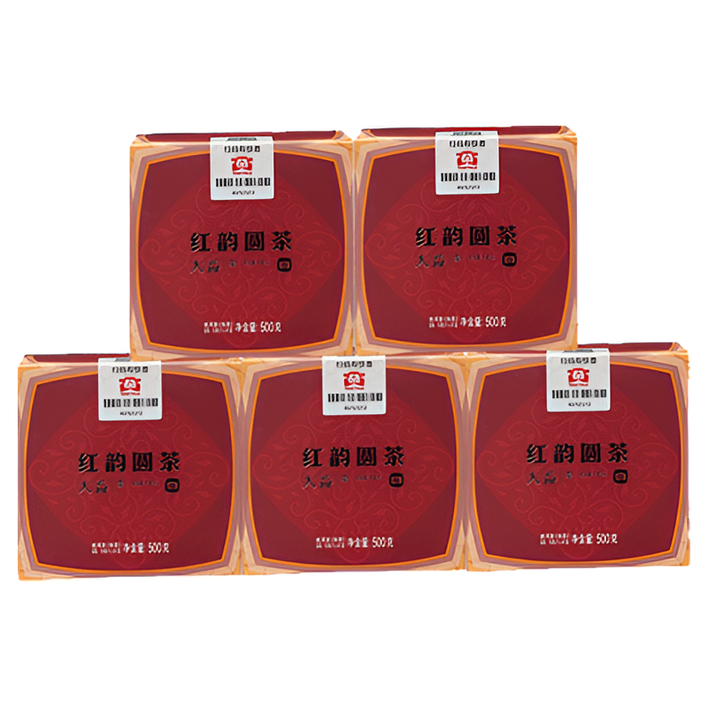 大益普洱茶红韵圆茶熟茶100g