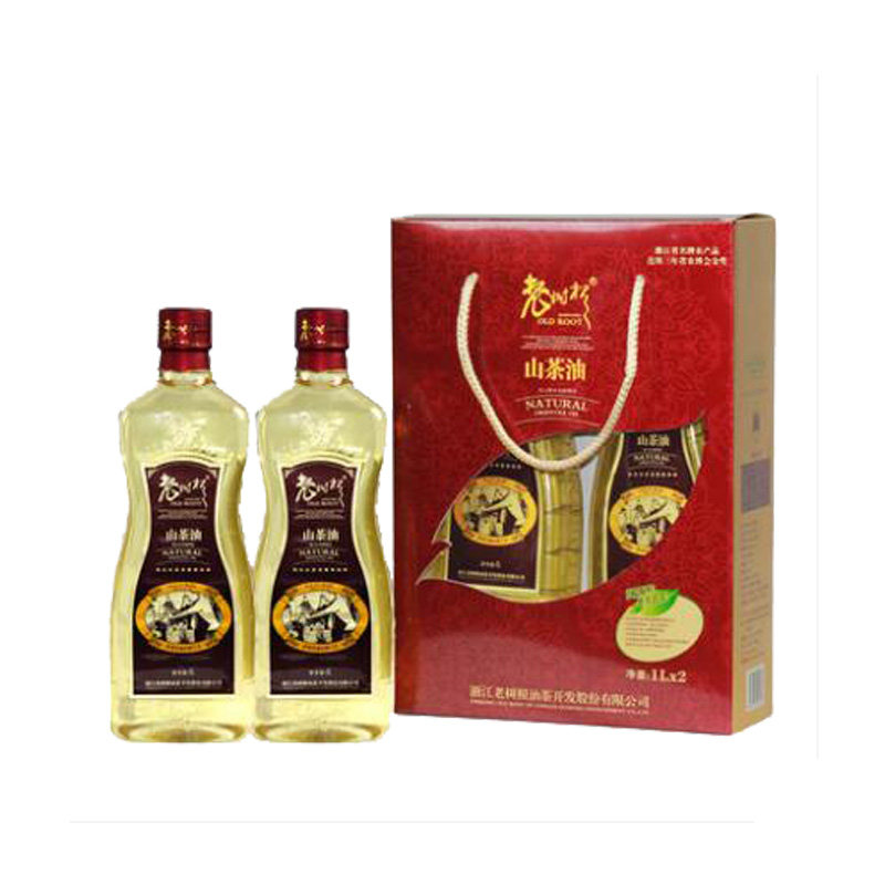 浙江特产经典正宗老树根山茶油 纯压榨茶籽油2瓶礼盒装大促销包邮