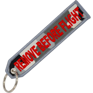 我爱飞行|飞行前拆除REMOVE BEFORE FLIGHT迷彩飞机刺绣钥匙扣
