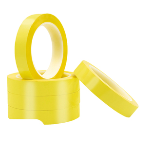 浅黄色PET玛拉胶带耐高温定位火牛强粘无痕胶带耐腐蚀5S磁芯胶带磁石胶带电气绝缘胶带锂电池固定变压器胶布