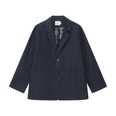 雾撞山野日系西装外套男休闲宽松春季新品廓形百搭复古文艺西服潮