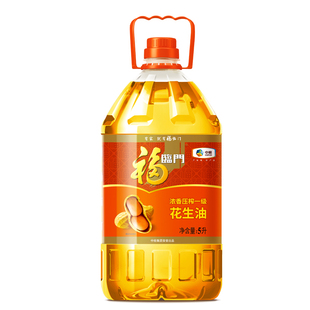 福临门浓香压榨一级花生油5L 中粮家用食用油