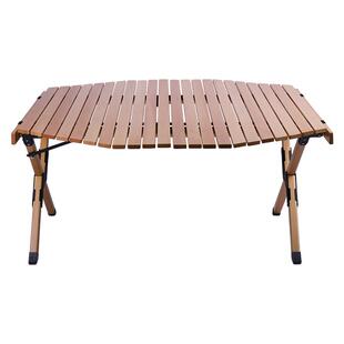 Fantasy Garden梦花园户外折叠桌便携式露营实木八角蛋卷桌野餐桌