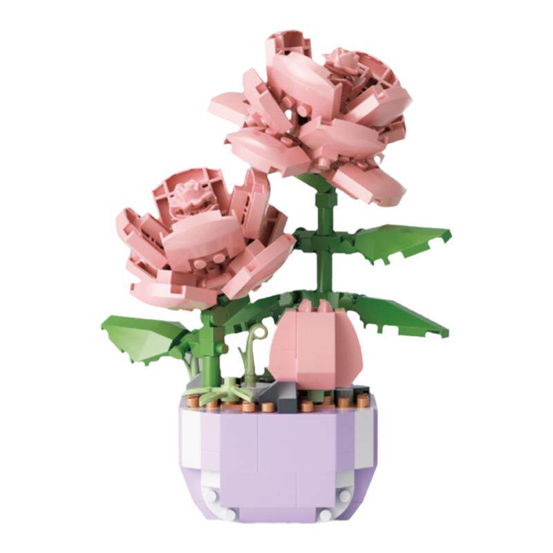 向日葵玫瑰康乃馨积木花束盆栽送女生情侣生日礼物圣诞节学生礼品