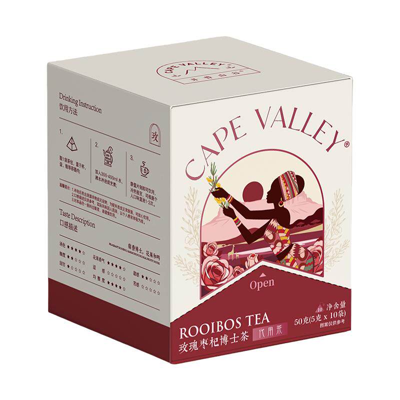 开普山谷玫瑰枣杞博士茶平阴玫瑰花茶包南非路易波士茶红枣枸杞茶