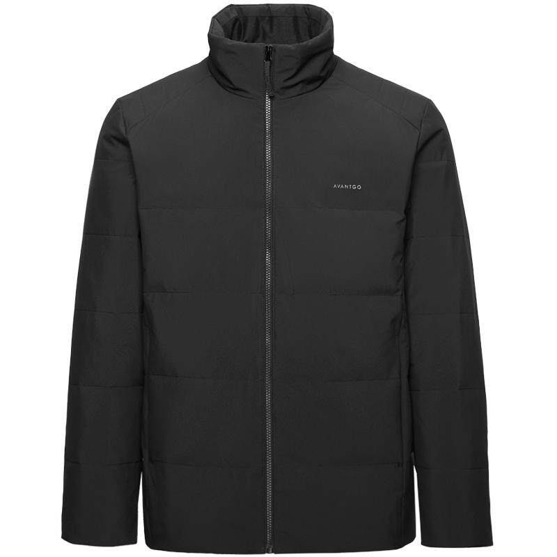 【石墨烯】海澜之家商务排骨羽绒服25秋冬新款无帽立领轻暖外套男