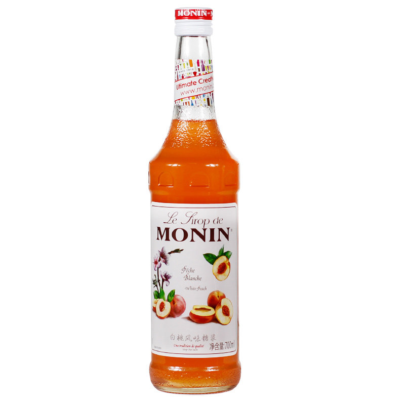 压头MONIN莫林糖浆白桃奶茶店