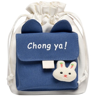 迷你帆布小包包女2026新款女孩可爱手机水桶包学生百搭单肩斜挎包