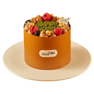 三与叁山 奶油蛋糕4英寸巧克力草莓生日节日蛋糕同城配送小时达