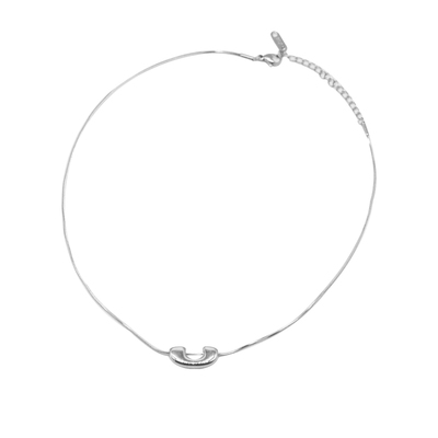 RECYCLE银色U形锁骨链