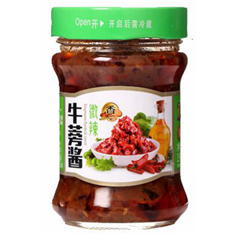 徐州特产天利丁妈妈微辣口味牛蒡酱下饭酱菜5瓶装包邮