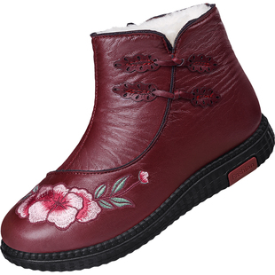 老北京布鞋女棉鞋冬季加厚保暖中老年妈妈鞋子防滑2025新款老人鞋