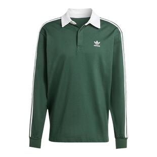 阿迪达斯三叶草男2024冬季新款三条纹舒适POLO衫T恤套头衫 IZ2468