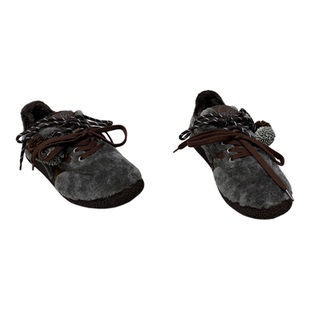 乐魔女鞋2025冬季新款欧货真皮羊毛系带绒里厚底保暖休闲鞋棉鞋女