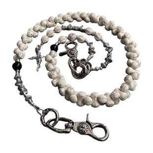 欧美复古玫瑰松石骨头腰间挂饰cleanfit简约百搭小众设计配饰裤链