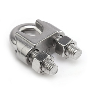 304不锈钢钢丝绳夹头卡头猫爪卡扣U型夹钢丝夹轧头锁扣M2/3/4/5mm