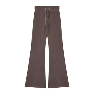 alex stevens微喇叭裤bf慵懒风抽绳运动卫裤女春秋季高腰休闲裤子