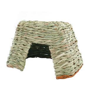 宠物兔子躲避屋龙猫仓鼠豚鼠花枝鼠草窝三用草垫保暖安全躲避小屋