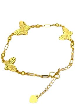 金包银蝴蝶手链女款实心