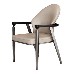 轻奢茶室主人位茶椅黑色实木扶手茶桌椅子2026新款茶室高级感椅子