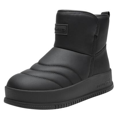 大东雪地靴女鞋2025年冬季新款舒适平底中跟套筒圆头电绣D1747