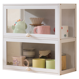 杯架置物架桌面防尘杯子收纳柜多层水杯茶杯整理架手办展示收纳盒