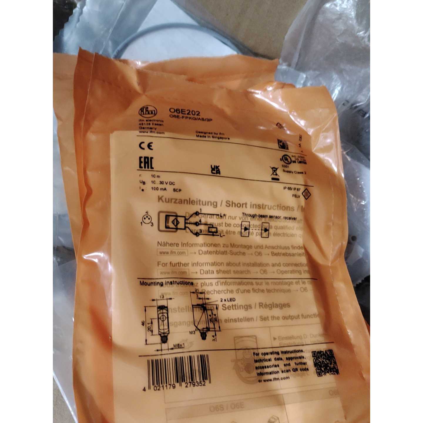 议价-德国IFM易福门O6E202对射光电传感器