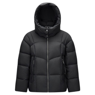 森马羽绒服女冬中长款90绒子宽松肌理2025新款轻松外套商场同款