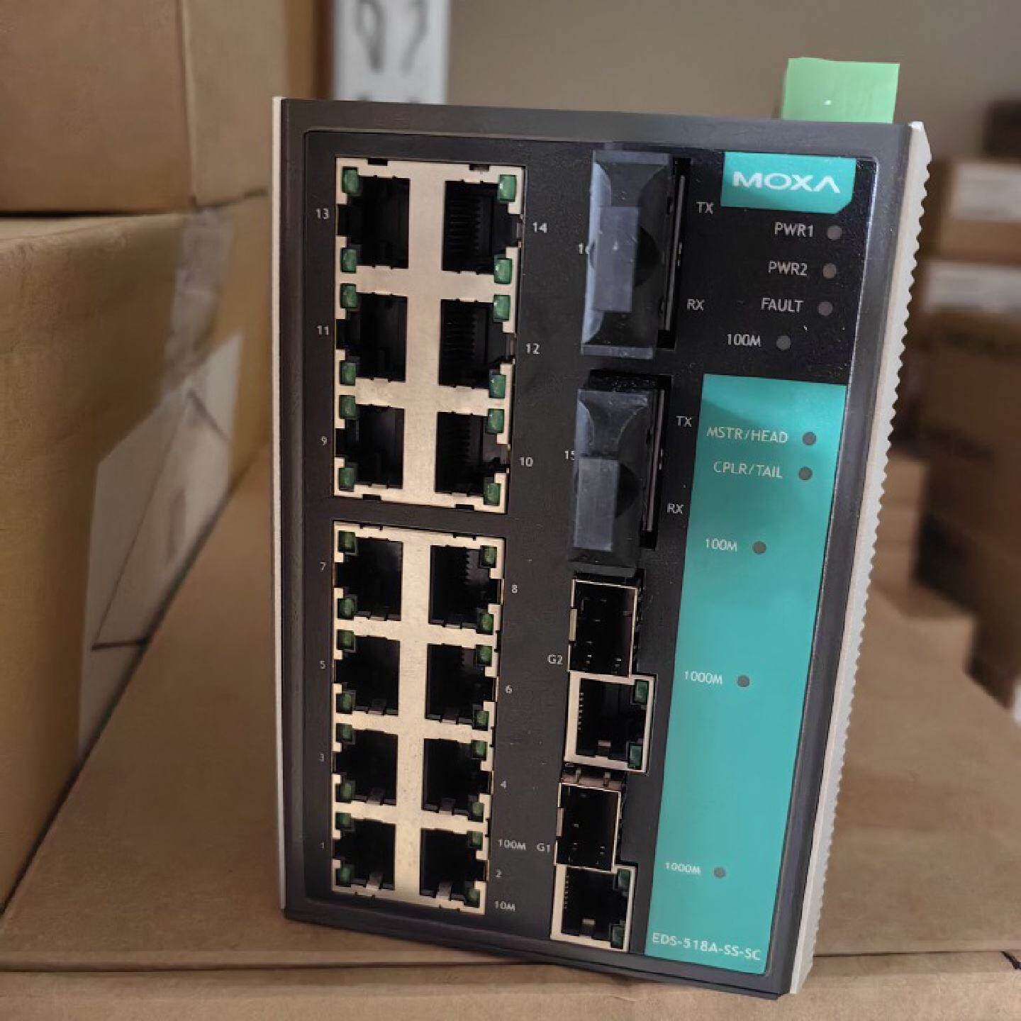 议价全新MOXA EDS-518A-SS-SC  网管交换机 现货