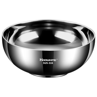 不锈钢碗316L食品级家用饭碗泡面碗汤碗菜碗儿童宝宝成人专用碗具