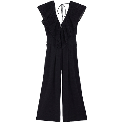 【ins博主同款】AMERI 2025夏MEDI系列荷叶边连体裤0225105931170