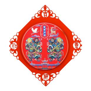 马年新年春节自粘门神贴金属大门单门磁吸门贴秦叔宝尉迟恭装饰画