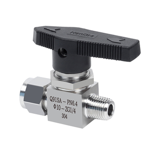 304不锈钢卡套终端球阀气源球阀外丝卡套直通仿美球阀Q91SA-64P