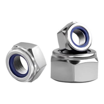 304不锈钢加厚尼龙锁紧螺母螺帽