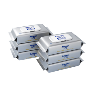 安慕斯75%度酒精湿巾家用加厚儿童杀菌专用湿巾50抽6包