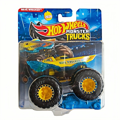 风火轮狂野大脚车系列合金汽车冲撞赛车男孩玩具模型透明轮FYJ44