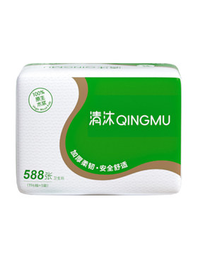 清沐压花卫生纸平板厕纸家用实惠