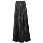 春季新款松紧腰提花缎面百搭阔腿裤裙裤新中式国风长裤直筒裤子女