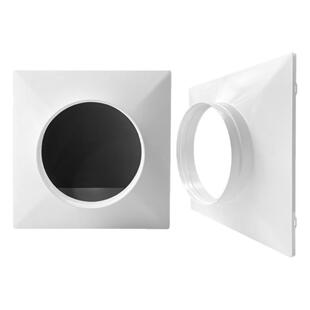 ABS方变圆管道接头法兰新风系统通风口天100-150-200方地圆接口