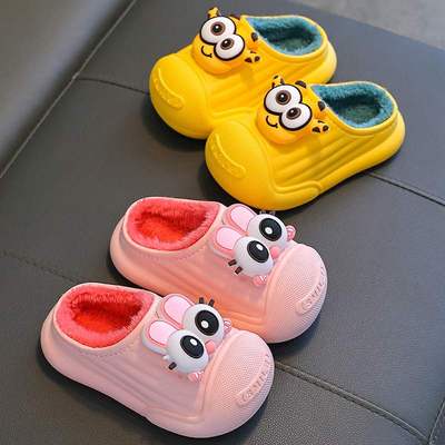 2025新款儿童棉拖鞋冬女童宝宝外穿卡通包跟防水男孩亲子防滑棉鞋