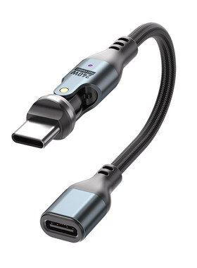 540度旋转240w快充type c转接头延长数据线手机平板电脑usb c拓展坞u盘耳机移动硬盘游戏手柄转换器接口