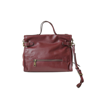 本初与象沫宝家复古手提单肩斜跨女头层牛皮通勤公文包医生包真皮