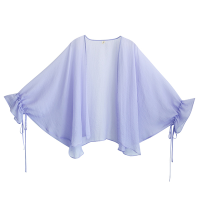 夏季多色防晒衫女宽松蝙蝠袖开衫