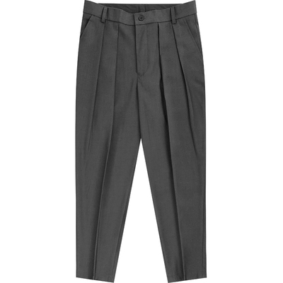 宽松港风古着感痞帅堆积日系裤子