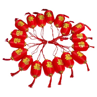 装饰新年春节彩灯闪灯串灯太阳能福袋挂饰氛围灯红灯笼过年布置灯