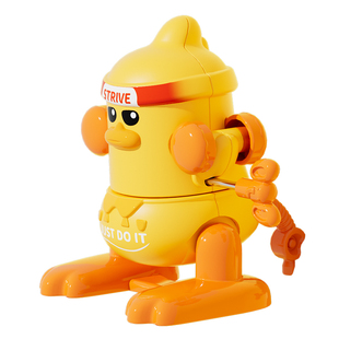 网红新款发条翻斗鸭婴幼儿会动的小动物3玩具卡通6创意翻跟头发条