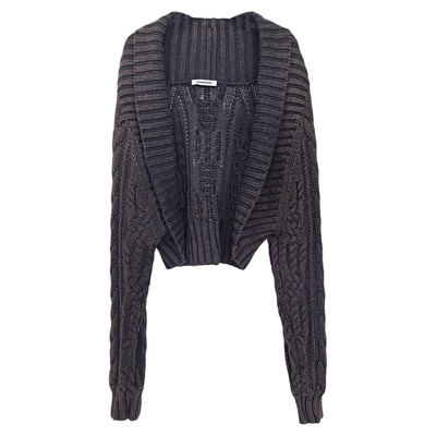 MOMENTPLAY两穿立体长袖毛衣开衫