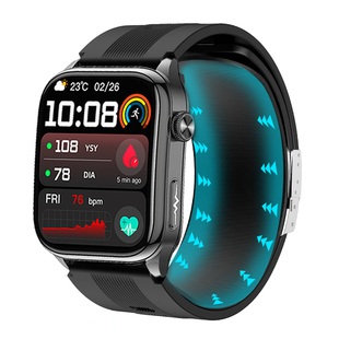 血压首选丨新科shinco高精准气泵健康监测手表心率ECG心电图血糖情绪跟踪评估气囊睡眠体温血氧测量智能手环