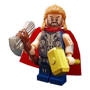 复仇者联盟钢铁侠灭霸超级英雄美国队长拼装人仔中国积木手办玩具